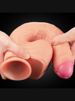 Censan 11 İnç Dual Layer Platinum Silicone Cock - Görsel 4