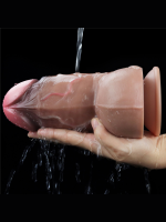 Censan 7.0 İnç Dual Layered Platinum Silicone Cock - Görsel 2