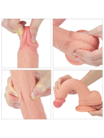 Censan 8.5 İnç Dual layered Platinum Silicone Cock Ten Dildo - Görsel 2