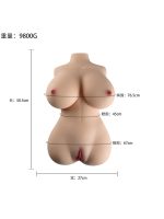 Censan 9.8KG Ağırlığında Emiş Özellikli Ultra Realistik Yarım Vücut Mastürbatör - Görsel 5