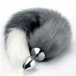 Censan Anal Tilki Kuyruğu Gri Beyaz