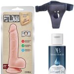 Censan Belden Bağlamalı Kayganlaştırıcı Set Peotillomania 19.5cm Gerçekçi Dildo