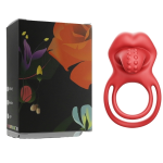 Censan Kırmızı Dudak Dil Şeklinde Şarjlı Titreşimli Penis Halkası