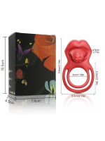 Censan Kırmızı Dudak Dil Şeklinde Şarjlı Titreşimli Penis Halkası - Görsel 2