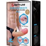 Censan Mavis 5cm Dolgulu Realistik İçi Boş Protez Strapon Belden Bağlamalı