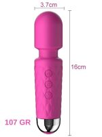 Censan Mini Wand Massager Şarjlı Vibratör - Pembe - Görsel 2
