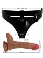 Censan Oher Fışkırtmalı & Titreşimli Belden Bağlamalı Dildo Vibratör - Görsel 2