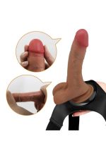 Censan Oher Fışkırtmalı & Titreşimli Belden Bağlamalı Dildo Vibratör - Görsel 4