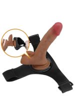 Censan Oher Fışkırtmalı & Titreşimli Belden Bağlamalı Dildo Vibratör - Görsel 5