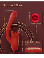 Censan Şarjlı 2 in 1 Klitoris ve G Noktası Vibratörü – Dil ve Dudak Hareketli, Güçlü Titreşimli - Görsel 2