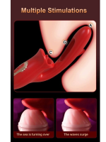 Censan Şarjlı 2 in 1 Klitoris ve G Noktası Vibratörü – Dil ve Dudak Hareketli, Güçlü Titreşimli - Görsel 4