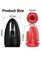 Censan Şarjlı Isıtmalı ve Titreşimli Silikon Dudak Girişli Otomatik Oral Mastürbatör - Görsel 2