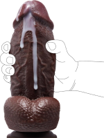 Censan Siyah SuperLove Realistik Dual Density Dildo – 21 cm Güçlü Emme Tabanlı Vücut Dostu Silikon - Görsel 3