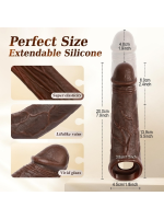 Censan Telefon Kontrollü Melez Renkte Titreşimli Penis Kılıfı - Görsel 2