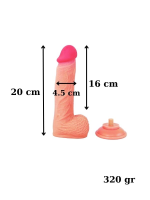 Censan Ultra Gerçekçi 20 Cm Kıkırdaklı Dildo - Görsel 2