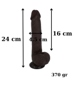 Censan Ultra Gerçekçi 24 Cm Brown Melez Kıkırdaklı Dildo - Görsel 2