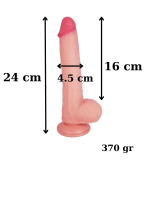 Censan Ultra Gerçekçi 24 Cm Kıkırdaklı Dildo - Görsel 2