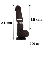 Censan Ultra Gerçekçi 24 Cm Model2 Brown Melez Kıkırdaklı Dildo - Görsel 2