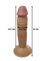 Gerçekçi Testissiz Melez Dildo 18 cm - Görsel 2